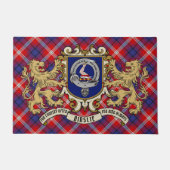 Ainslie Clan Badge & Tartan Deurmat (Voorkant)