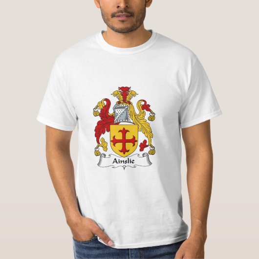Ainslie Family Crest Ainslie Coat of Arms T-shirt (Voorkant)
