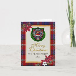 Ainslie Schotse Clan Tartan & Crest Kaart