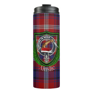 Ainslie Schotse Clan Tartan & Wapen Thermosbeker