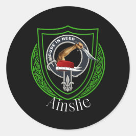 Ainslie Scottish Clan Crest Ronde Sticker