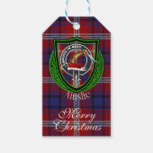 Ainslie Scottish Clan Tartan & Crest Cadeaulabel (Voorkant)