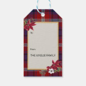 Ainslie Scottish Clan Tartan & Crest Cadeaulabel (Achterkant)