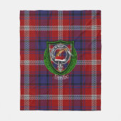 Ainslie Scottish Clan Tartan & Crest Fleece Deken (Voorkant)