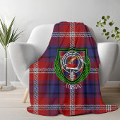 Ainslie Scottish Clan Tartan & Crest Fleece Deken