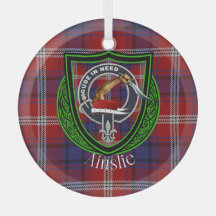 Ainslie Scottish Clan Tartan & Crest