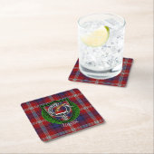 Ainslie Scottish Clan Tartan & Crest Kartonnen Onderzetters (Insitu)