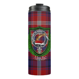 Ainslie Scottish Clan Tartan & Crest Thermosbeker