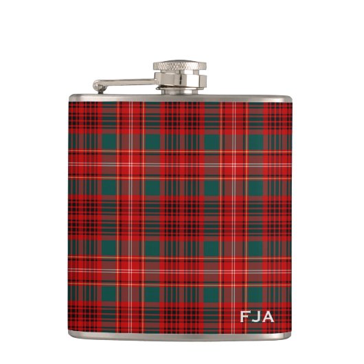 Ainslie Tartan Monogram Heupfles (Voorkant)