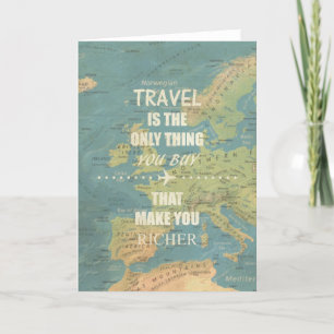 Ainspiring travel quotes kaart
