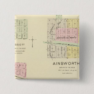 Ainsworth, Nebraska Vierkante Button 5,1 Cm