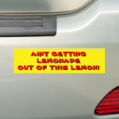 Aint die limonade uit dit Lemon Red haalt Bumpersticker (Op auto)