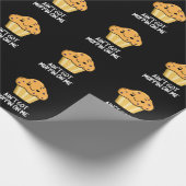 Ain't Got Muffin On Me Grappige Muffin Pun Dark BG Cadeaupapier (Hoek)