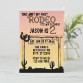 Ain't My First Rodeo, 2nd Western Birthday Kaart (Staand voorkant)