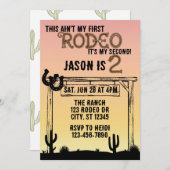 Ain't My First Rodeo, 2nd Western Birthday Kaart (Voorkant / Achterkant)