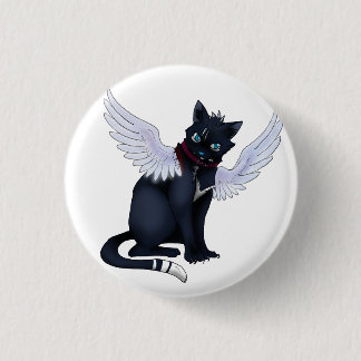 aint no angel cat badge ronde button 3,2 cm