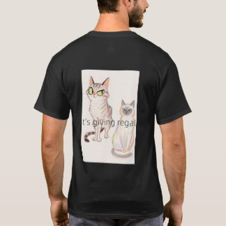 " Ain't No Crumbs & It's Giving Regal" Cat Graphic T-shirt
