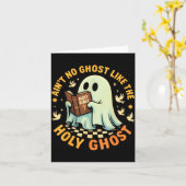 Ain't No Ghost Like The Holy Ghost Funny Faith Pun Kaart (Gele Bloem)