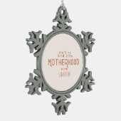 Aint No Hood als Moederschap Tin Sneeuwvlok Ornament (Links)