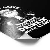 Aint No Laws als je Drink met Claus Christus Foto Afdruk (Hoek)