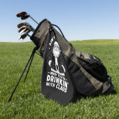 Aint No Laws als je Drink met Claus Christus Golfhanddoek (Groen)