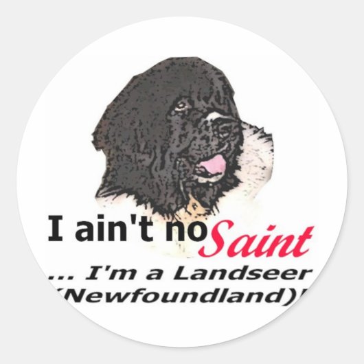 Aint No Saint Ronde Sticker (Voorkant)