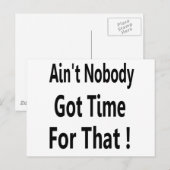 Ain't Nobody Got Time For That Meme Briefkaart (Voorkant / Achterkant)