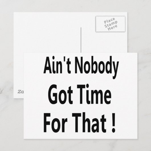 Ain't Nobody Got Time For That Meme Briefkaart (Voorkant / Achterkant)