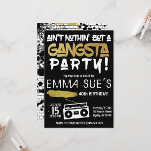 Aint Nothin, maar een Gangsta Party Hip Hop Birthd Kaart