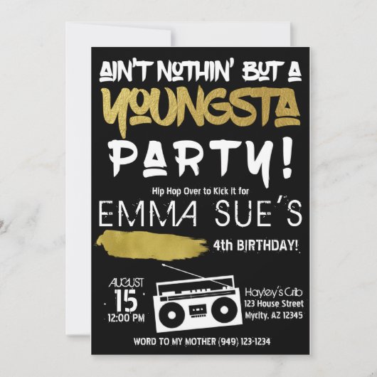 Aint Nothin, maar een jongere partij die de hippe  Kaart (Voorkant)