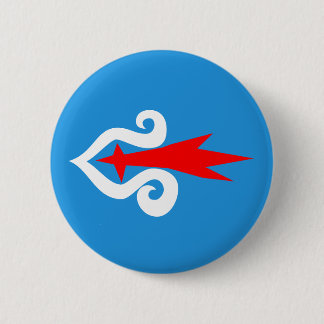 Ainu-mensen vlag ronde button 5,7 cm