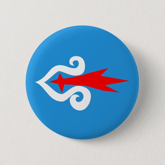 Ainu-mensen vlag ronde button 5,7 cm (Voorkant)