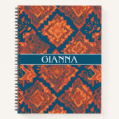 Ainu Mozaïek Kleurrijk Gepersonaliseerd Patroon Notitieboek (Voorkant)