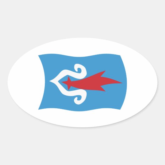 Ainu People Flag Sticker (Voorkant)