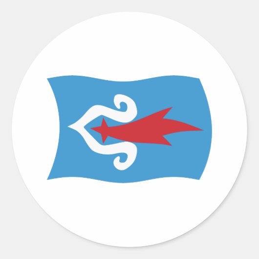 Ainu Volk Vlag Sticker (Voorkant)