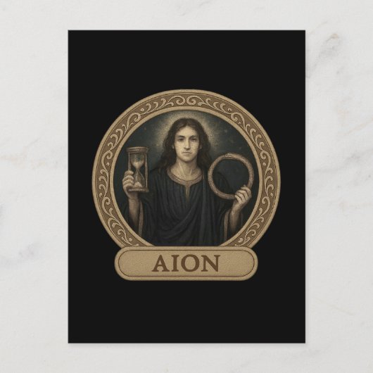 Aion Eeuwige Tijd God Ansichtkaart Briefkaart (Voorkant)