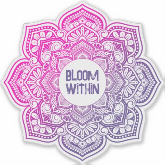 Aion Mandala Personalized Custom-Cut Vinyl Sticker (Voorkant)