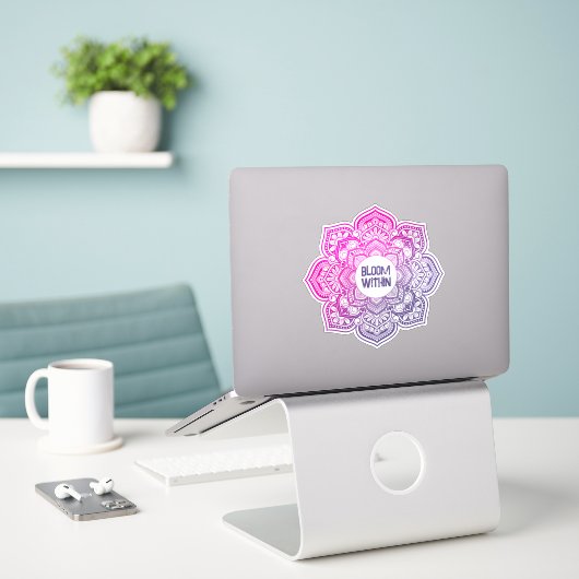 Aion Mandala Personalized Custom-Cut Vinyl Sticker (Laptop op bureau)