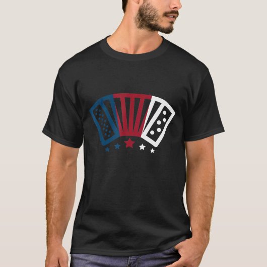 Air Accordion American Flag Music Idea T-shirt (Voorkant)