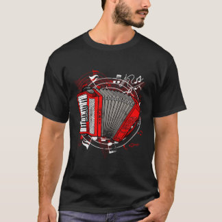 Air Accordion Kleuren Muziekinstrument Accordion T-shirt