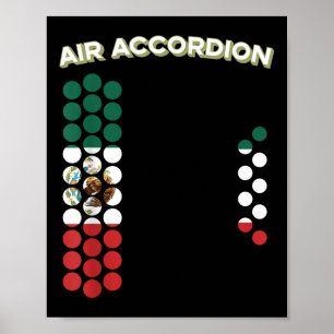 Air Accordion Mexico Flag Cinco de Mayo Music Gift Poster