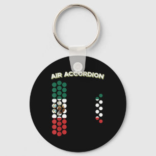 Air Accordion Mexico Flag Cinco de Mayo Music Gift Sleutelhanger