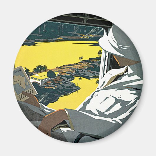 Air Afrique: Visitez L'Afrique en Avion Magneet (Voorkant)