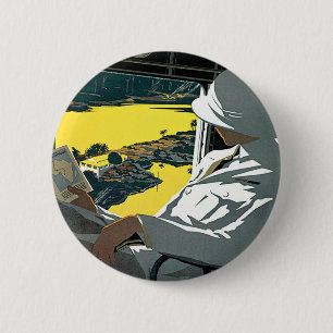 Air Afrique: Visitez L'Afrique en Avion Ronde Button 5,7 Cm