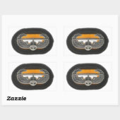 Air Assault Badge op HQ 101st ABN Oval Stickers (Vel)