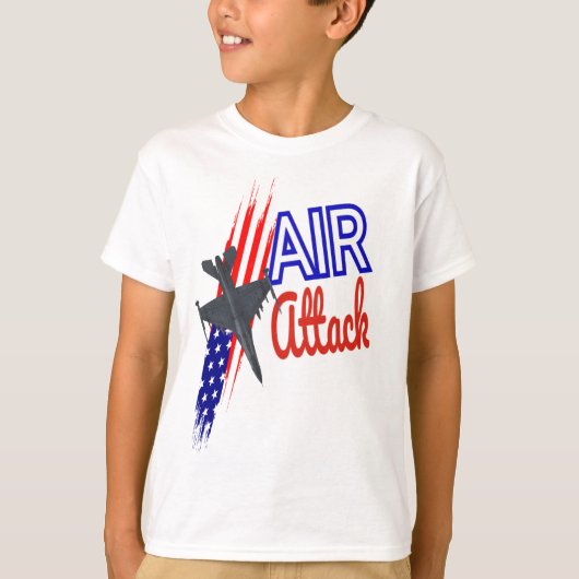 AIR ATTACK AMERIKAANSE VLAG KINDER T-SHIRT (Voorkant)
