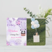 Air Ballon foto uitnodigingen (Staand voorkant)