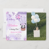 Air Ballon foto uitnodigingen (Voorkant)