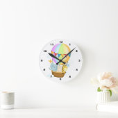 Air Balloon with Animals Nursery Wall Clock Ronde Klok (Huis)