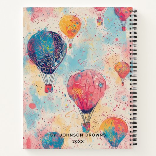 air balloons Notebook Notitieboek (Achterkant)